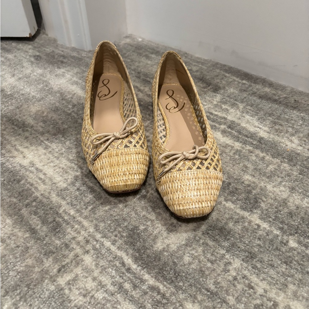Sam Edelman Beige Woven Ballet Flat - Picture 3 of 5